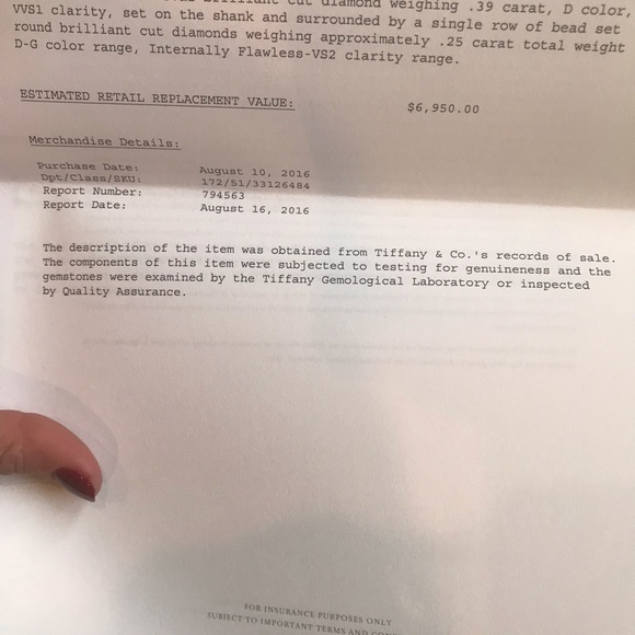 Tiffany & Co oval diamond ring - Picture 6 of 8